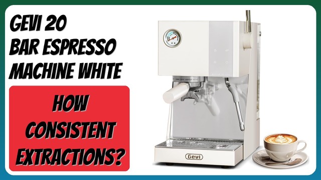 White Gevi 20 bar espresso machine with portafilter and steam wand