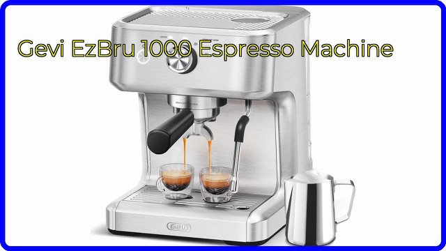Gevi EzBru 1000 stainless steel espresso machine with steam wand