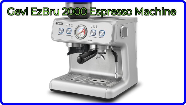 Gevi EzBru 2000 stainless steel espresso machine with built-in grinder