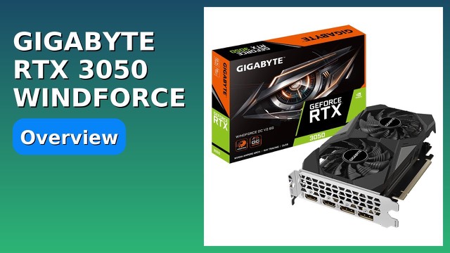 GIGABYTE GeForce RTX 3050 WINDFORCE OC V2 6G graphics card with two fans