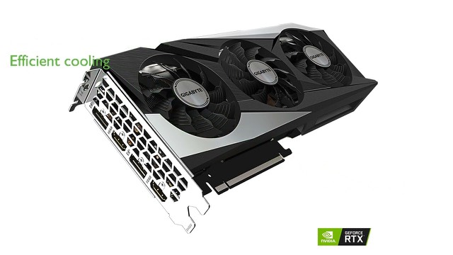 GIGABYTE GeForce RTX 3060 Gaming OC graphics card with three fans