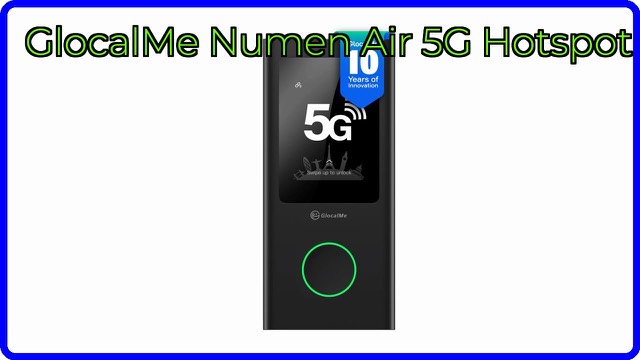 GlocalMe Numen Air 5G portable hotspot with touch screen
