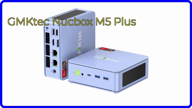 GMKtec NucBox M5 Plus compact mini PC in blue