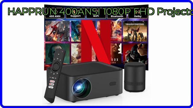 HAPPRUN H11 smart projector with Bluetooth speaker