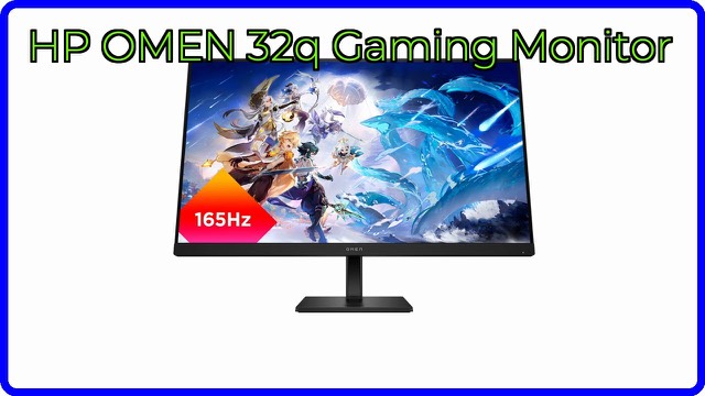 HP OMEN 32q gaming monitor on a desk stand