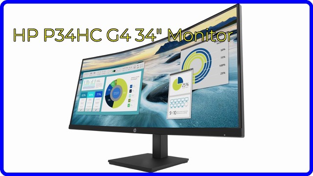 HP P34hc G4 34-inch curved ultrawide monitor in black