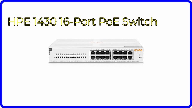 HPE Networking Instant On 1430 16-port PoE Gigabit switch