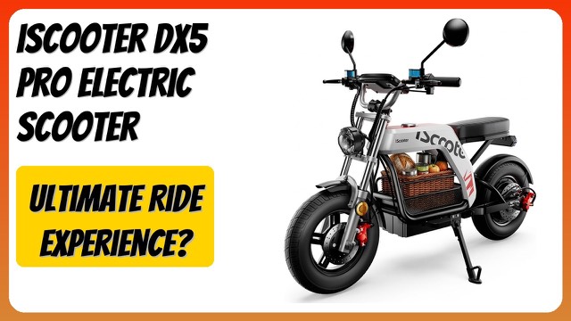 iScooter DX5 Pro electric scooter with seat and front basket