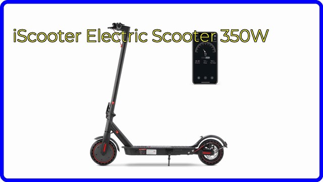 Black iScooter E9PRO folding electric scooter with 8.5-inch tires