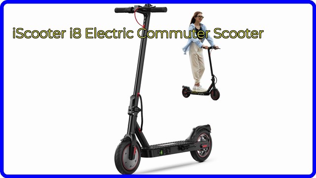 iScooter i8 folding electric scooter in black