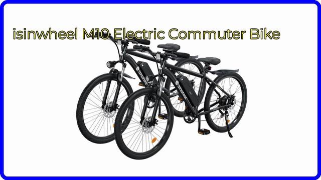 isinwheel M10 black electric bike with fenders and front suspension