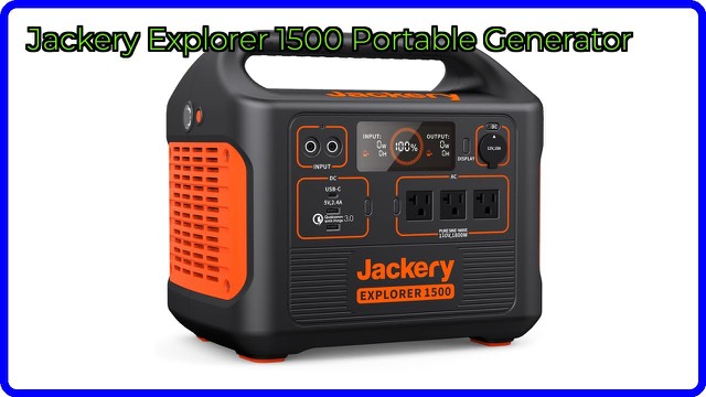 Jackery Explorer 1500 portable power station with carry handle