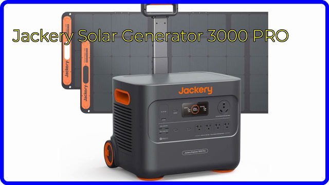 Jackery Explorer 3000 Pro portable power station in black and orange