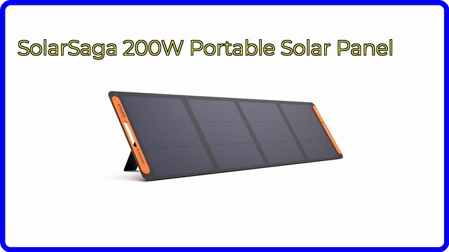 Jackery SolarSaga 200W portable solar panel set up outdoors