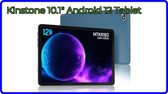 Kinstone 10.1-inch Android tablet in blue