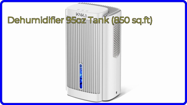 KNKA CS06 compact white dehumidifier with LED light