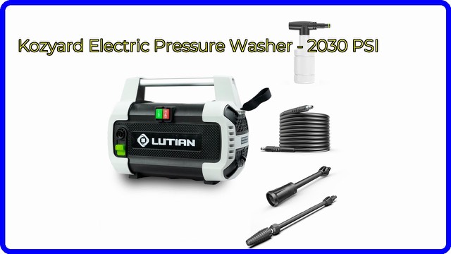 Kozyard compact electric pressure washer with foam lance and nozzles