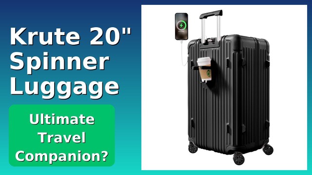 Krute 20-inch hardside carry-on suitcase with spinner wheels