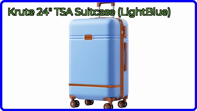 Krute 24-inch hardside spinner suitcase in light blue