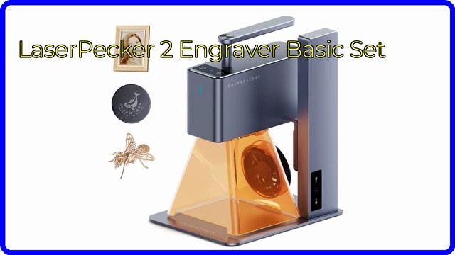 LaserPecker 2 portable laser engraver on its stand