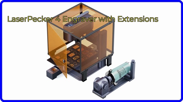 LaserPecker 4 portable dual laser engraver with rotary extension