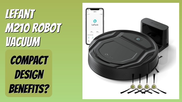 Lefant M210 black round robot vacuum cleaner