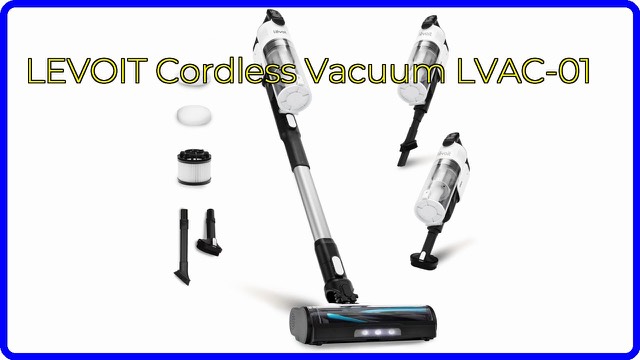 LEVOIT LVAC-200 cordless stick vacuum in black and white