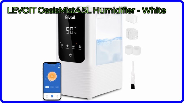 LEVOIT OasisMist 4.5L white warm and cool mist humidifier