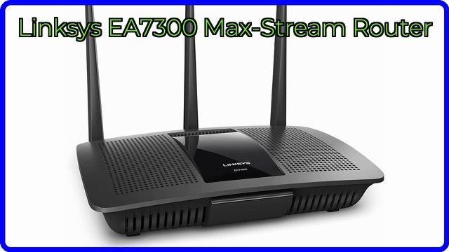 Linksys EA7300 Max-Stream AC1750 dual-band Wi-Fi router in black