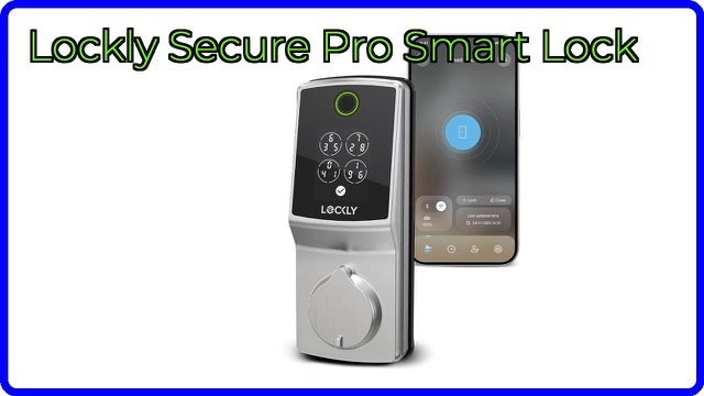 Lockly Secure Pro fingerprint smart deadbolt on a front door