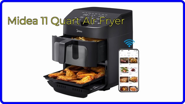 Midea 11-quart dual basket air fryer oven with clear window