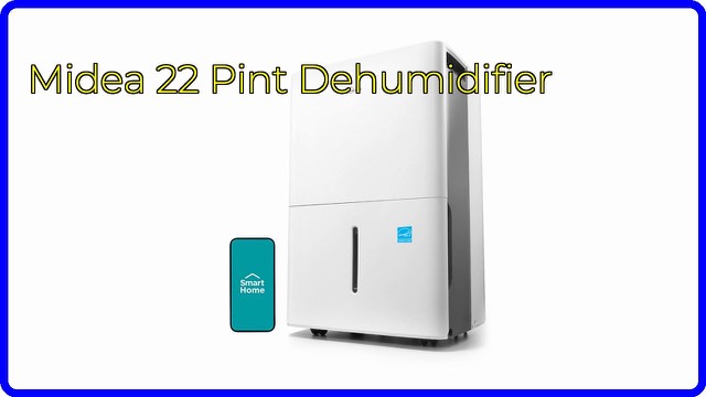 Midea 22 pint white portable dehumidifier on wheels