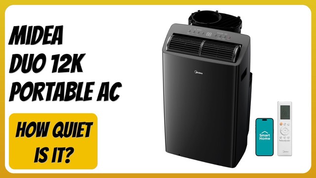 Midea Duo black portable air conditioner with remote