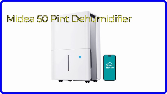 Midea 50-pint dehumidifier with pump in white