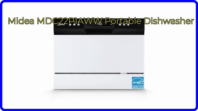 Midea MDC22P1AWW white compact portable dishwasher