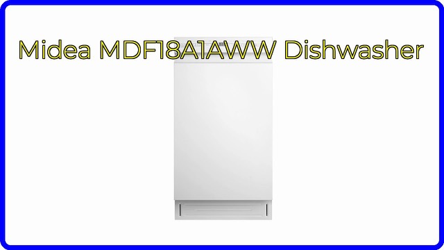 Midea MDF18A1AWW white slimline built-in dishwasher