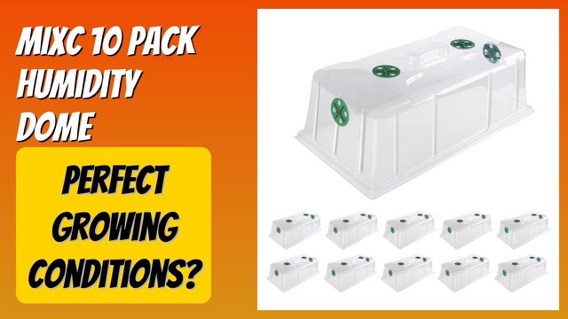 MIXC clear vented humidity domes stacked beside a seed tray