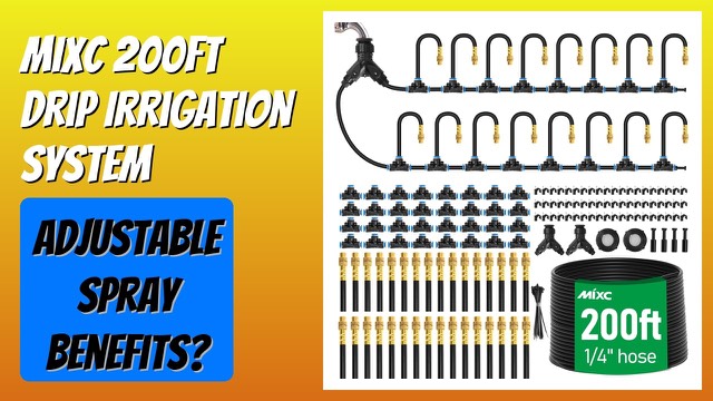 MIXC drip irrigation kit with tubing, copper nozzles and connectors