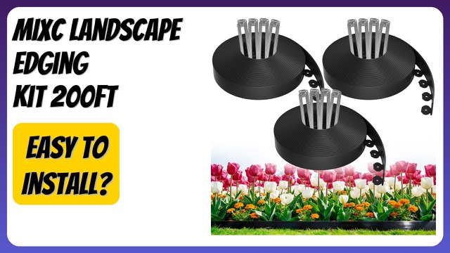 MIXC black landscape edging rolls with U-shaped metal spikes