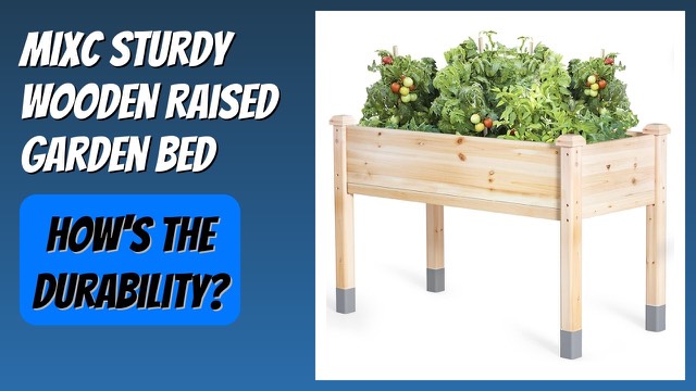 MIXC wooden raised garden bed on legs with drainage holes