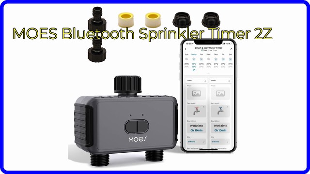 MOES two-outlet Bluetooth hose sprinkler timer in grey