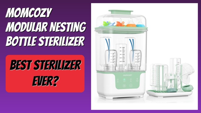 Momcozy compact bottle sterilizer and dryer for baby feeding gear
