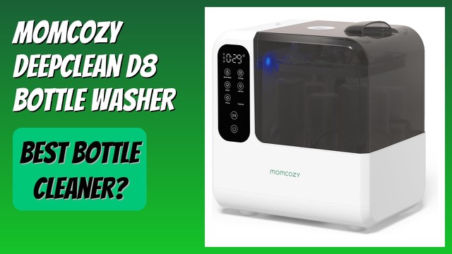 Momcozy DeepClean D8 bottle washer and dryer with bottles loaded