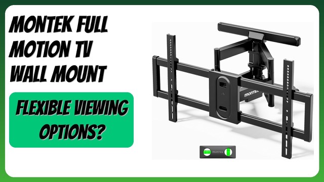 monTEK six-arm full motion TV wall mount in black