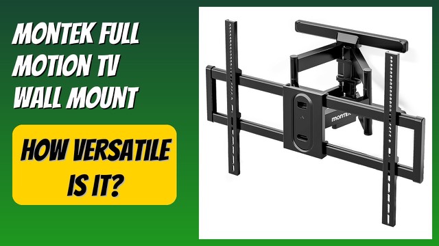 monTEK full motion TV wall mount with dual articulating arms in black