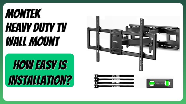 monTEK heavy duty full motion TV wall mount with dual articulating arms