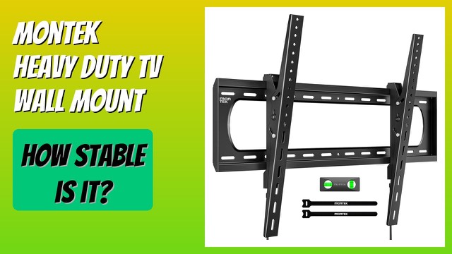 monTEK heavy duty tilting TV wall mount with a one-piece wall plate