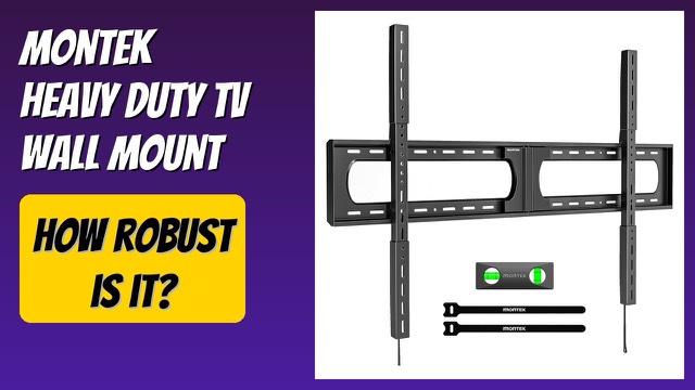 monTEK heavy-duty fixed TV wall mount in black steel