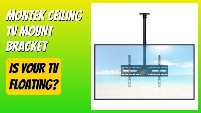 monTEK ceiling TV mount bracket with a central pole and swivel plate