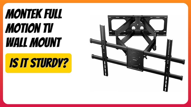 monTEK full motion articulating TV wall mount in black